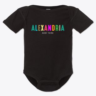 Alexandria New York Color Pop Baby Onesie
