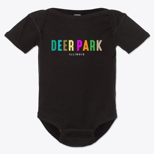 Deer Park Illinois Color Pop Baby Onesie