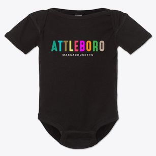 Attleboro Massachusetts Color Pop Baby Onesie