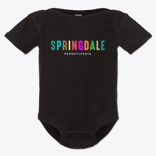 Springdale Pennsylvania Color Pop Baby Onesie