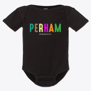 Perham Minnesota Color Pop Baby Onesie