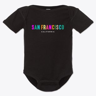 San Francisco California Color Pop Baby Onesie