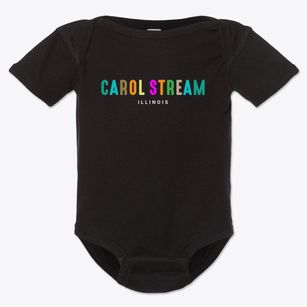 Carol Stream Illinois Color Pop Baby Onesie