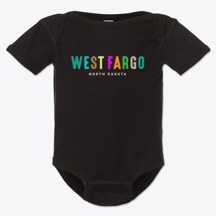 West Fargo North Dakota Color Pop Baby Onesie