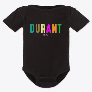 Durant Iowa Color Pop Baby Onesie