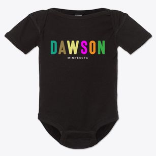 Dawson Minnesota Color Pop Baby Onesie