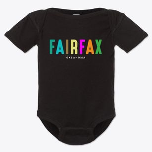 Fairfax Oklahoma Color Pop Baby Onesie
