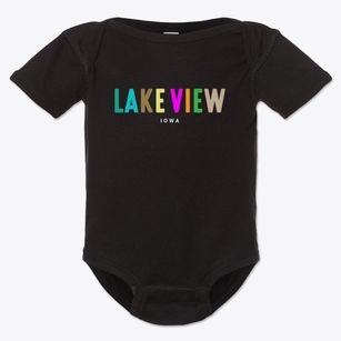 Lake View Iowa Color Pop Baby Onesie