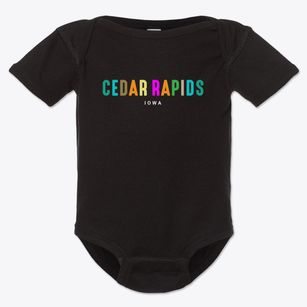 Cedar Rapids Iowa Color Pop Baby Onesie