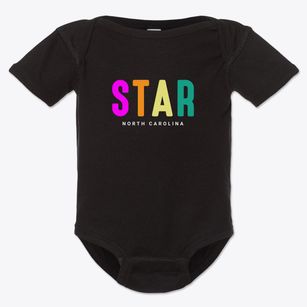 Star North Carolina Color Pop Baby Onesie