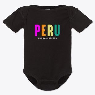 Peru Massachusetts Color Pop Baby Onesie