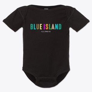 Blue Island Illinois Color Pop Baby Onesie