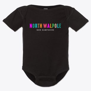 North Walpole New Hampshire Color Pop Baby Onesie
