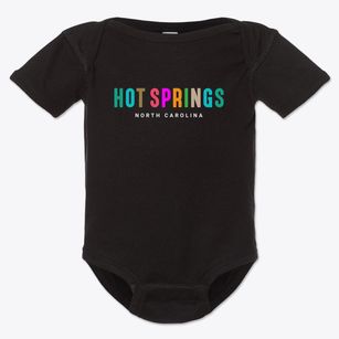 Hot Springs North Carolina Color Pop Baby Onesie