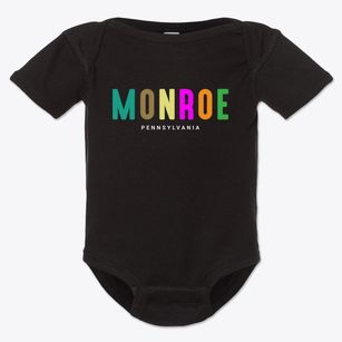 Monroe Pennsylvania Color Pop Baby Onesie