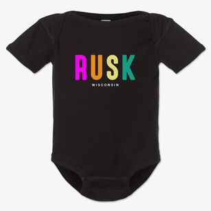 Rusk Wisconsin Color Pop Baby Onesie