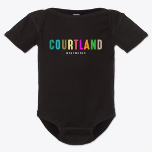 Courtland Wisconsin Color Pop Baby Onesie