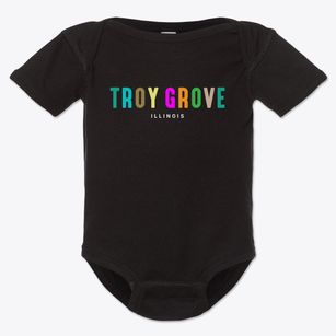 Troy Grove Illinois Color Pop Baby Onesie