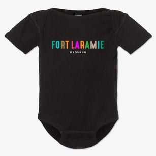 Fort Laramie Wyoming Color Pop Baby Onesie