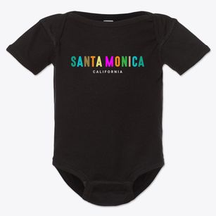 Santa Monica California Color Pop Baby Onesie