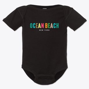 Ocean Beach New York Color Pop Baby Onesie