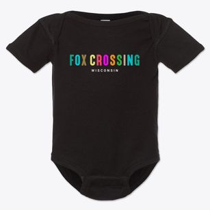 Fox Crossing Wisconsin Color Pop Baby Onesie