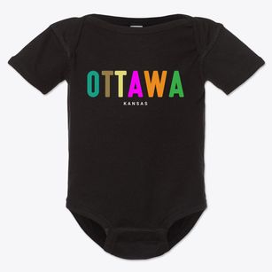 Ottawa Kansas Color Pop Baby Onesie
