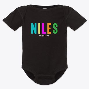 Niles Michigan Color Pop Baby Onesie