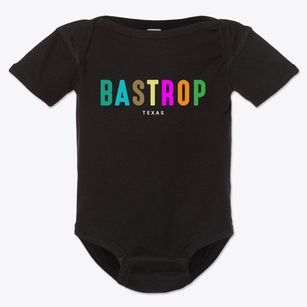 Bastrop Texas Color Pop Baby Onesie