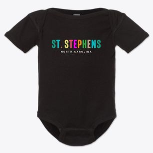 St. Stephens North Carolina Color Pop Baby Onesie
