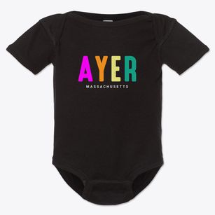Ayer Massachusetts Color Pop Baby Onesie