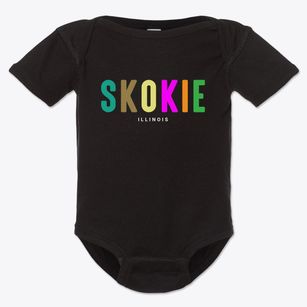 Skokie Illinois Color Pop Baby Onesie