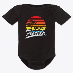 Aventura Florida Palm Tree Sunset Baby Onesie