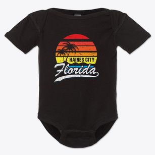 Haines City Florida Palm Tree Sunset Baby Onesie