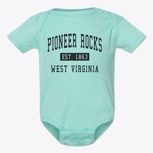 Pioneer Rocks West Virginia Classic Established Baby Onesie