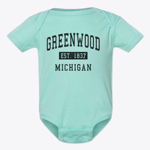 Greenwood Michigan Classic Established Baby Onesie