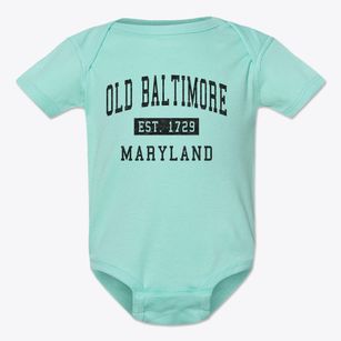 Old Baltimore Maryland Classic Established Baby Onesie