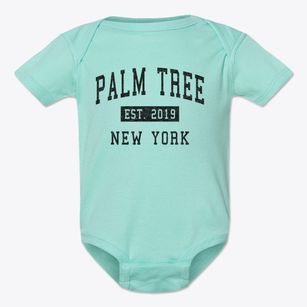 Palm Tree New York Classic Established Baby Onesie