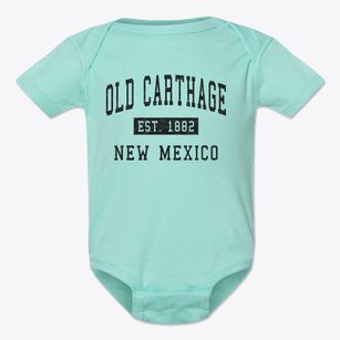 Old Carthage New Mexico Classic Established Baby Onesie