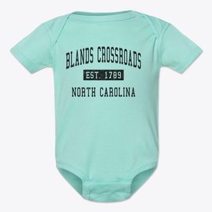 Blands Crossroads North Carolina Classic Established Baby Onesie