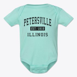Petersville Illinois Classic Established Baby Onesie