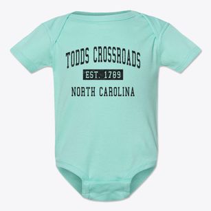 Todds Crossroads North Carolina Classic Established Baby Onesie