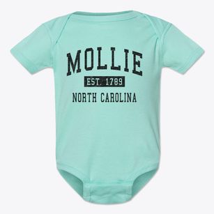 Mollie North Carolina Classic Established Baby Onesie