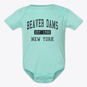 Beaver Dams New York Classic Established Baby Onesie