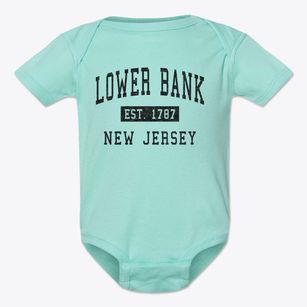 Lower Bank New Jersey Classic Established Baby Onesie