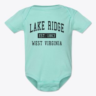 Lake Ridge West Virginia Classic Established Baby Onesie
