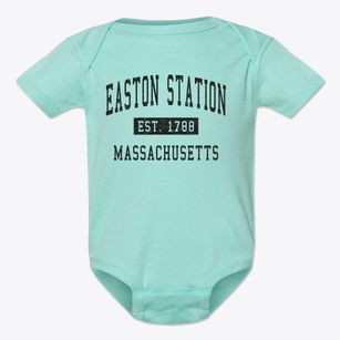 Easton Station Massachusetts Classic Established Baby Onesie