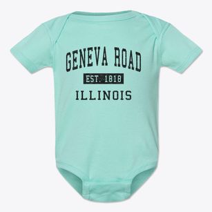 Geneva Road Illinois Classic Established Baby Onesie