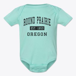 Round Prairie Oregon Classic Established Baby Onesie