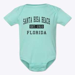 Santa Rosa Beach Florida Classic Established Baby Onesie